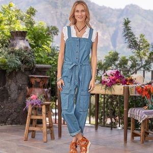 New Sundance Valerie Denim Jumpsuit~14